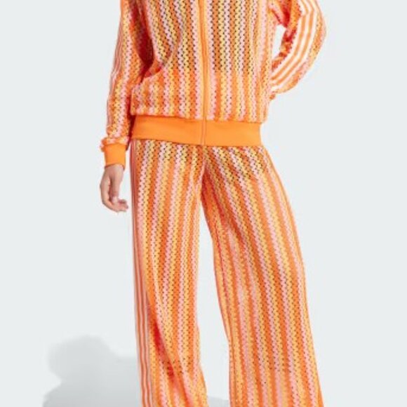 adidas Originals Orange and Pink Track Pants - Picture 2 of 6